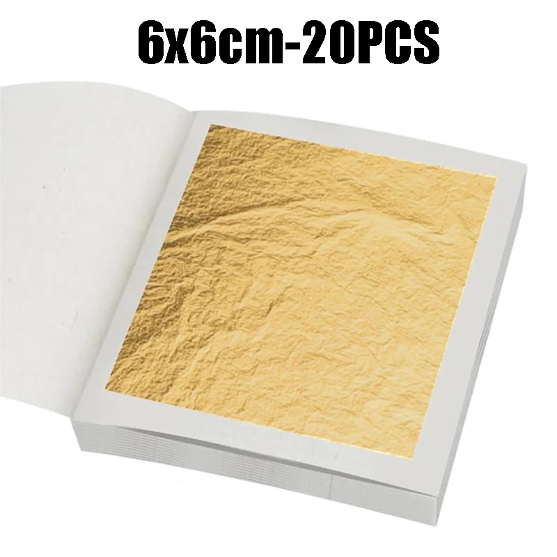 3 Sizes Real 24K Gold Leaf Sheets 98 Percent Pure Gold Foil for Art Craft DIY Decorations Gilding Skincare Beauty image 3