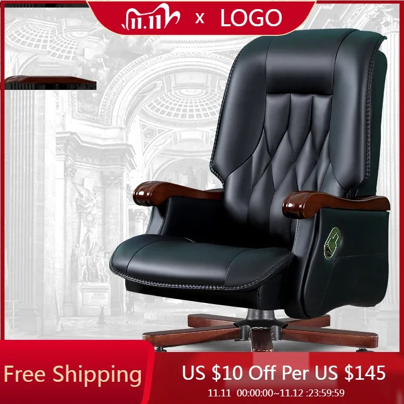 

Business Boss Office Chair Wood Massage Computer Gaming Office Chair Swivel Leather Cadeira Gamer Frete Gratis Office Furniture