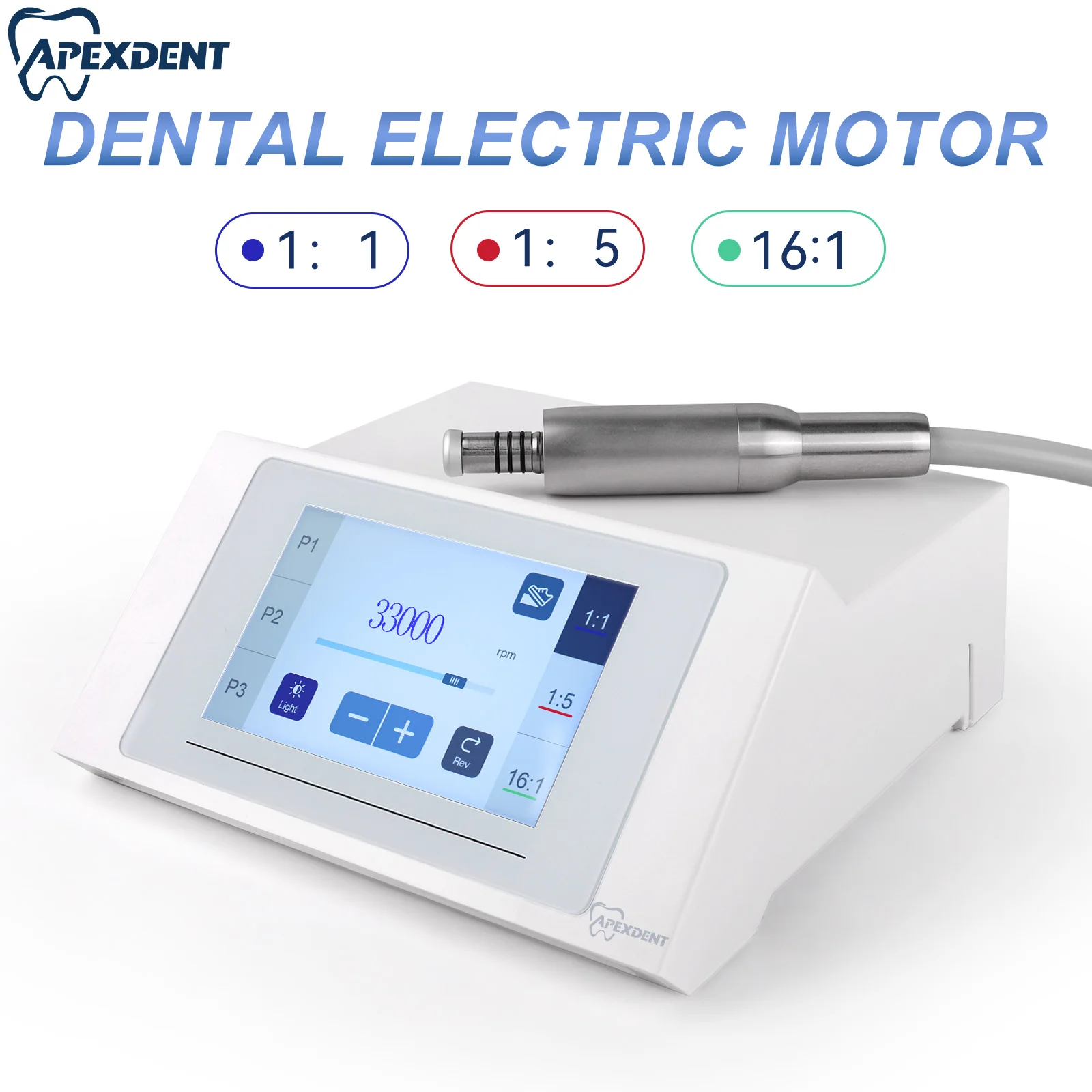 Touch Screen New Brushless Dental Electric Motor With LED E-Type Micromotor Fit For 1:1/1:5/16:1 Handpiece Dentist Lab Equipment
