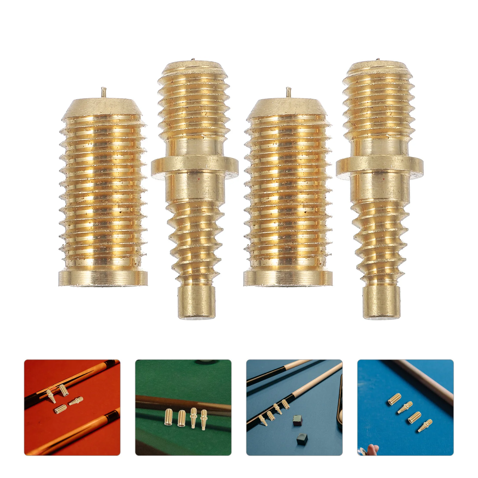 

2 Sets Billiard Cue Screws Joint Connecting Tip Pool Parts Extension Rod Accessories Repairing