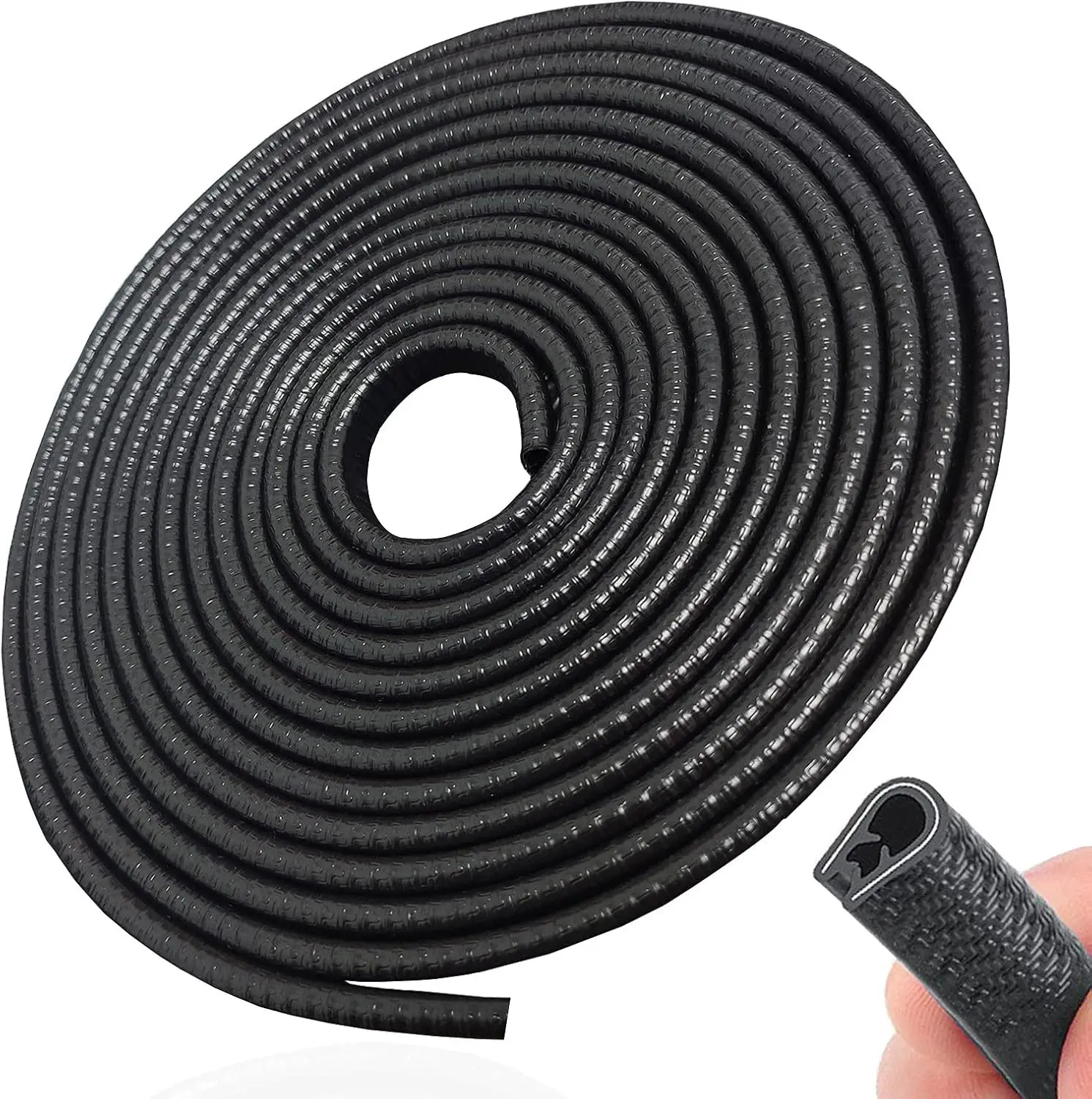 5M/16ft Universal Car Door Edge Scratch Protector Sealing Strip Engine Hood Trunk lid Trim Rubber Seal Protection Decoration