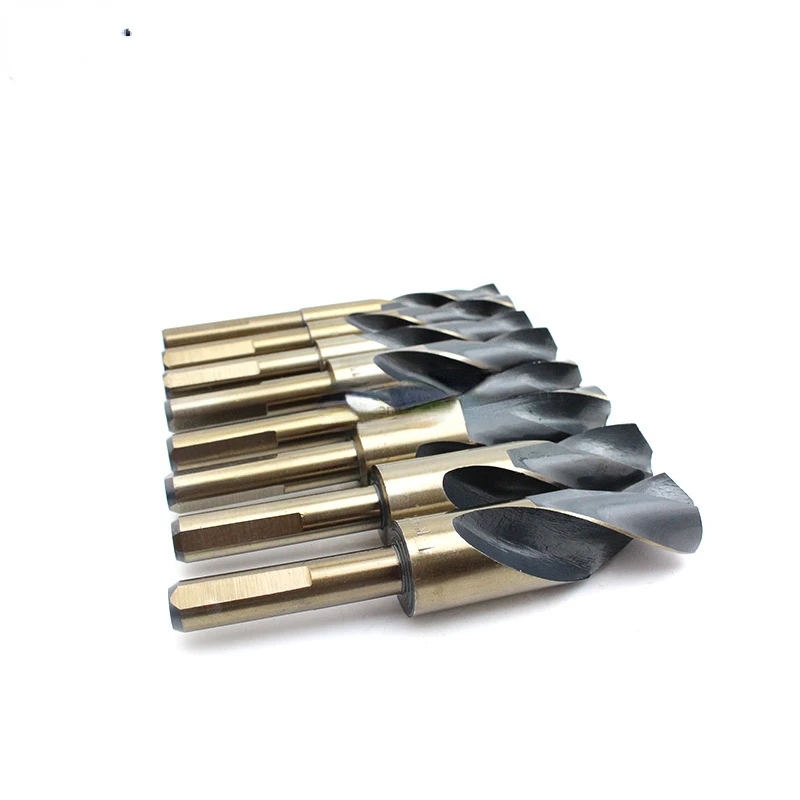 Inch8pcs Twist Drill Small Shank Drill Bits High Speed Steel Equal Shank Black and Yellow Twist Drill Aluminium Boxed Drill Bits