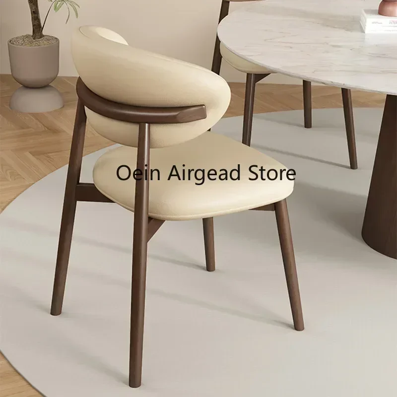 Lounge Vanity Dining Room Chairs Office Single Gamer Home Kitchen Chair Wooden Design Chaises Salle Manger Furniture XR50CY