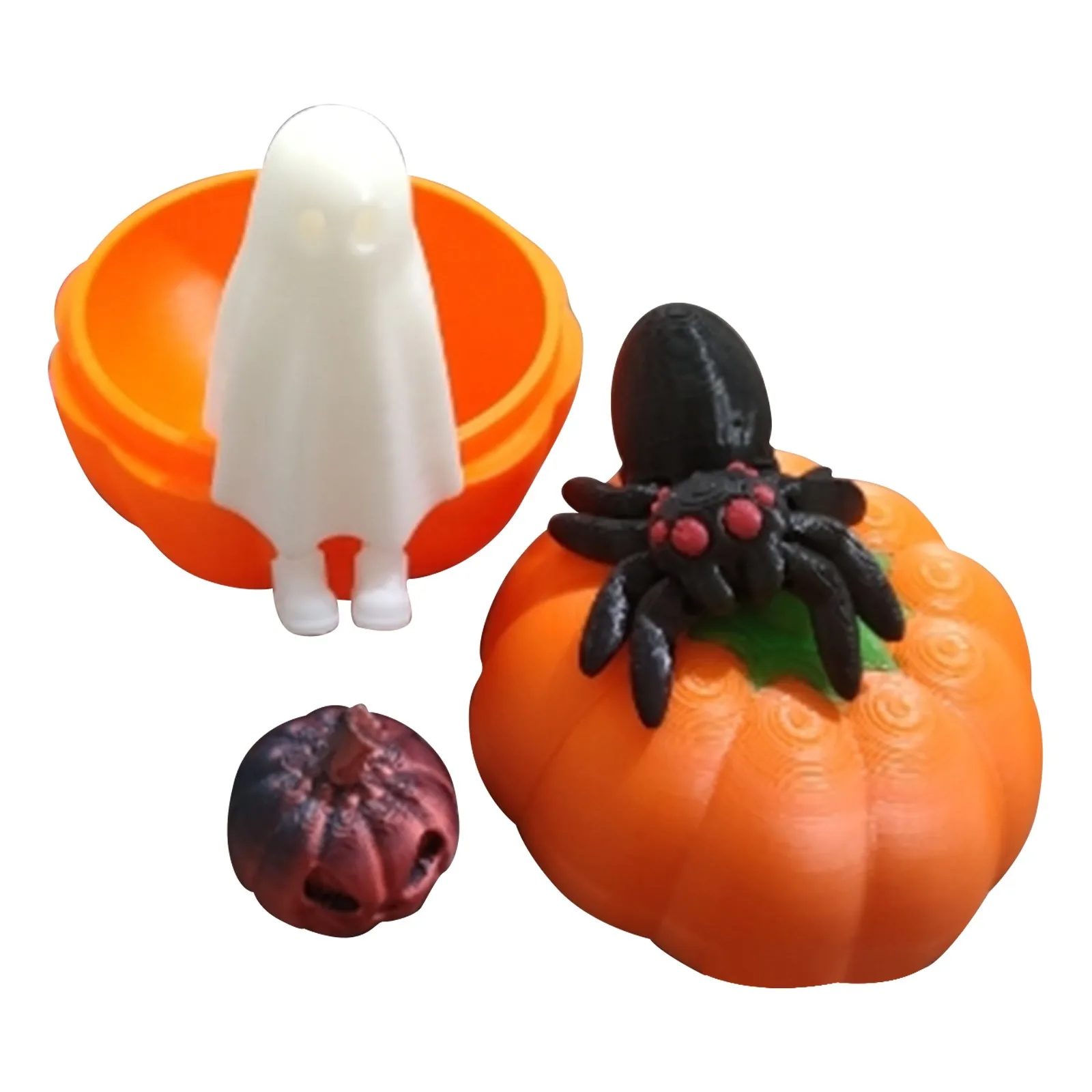 Halloween Pumpkins Egg Set Halloween Atmosphere Scary Dark Pumpkins Head Cos Pumpkins Gift Box Surprise Gift