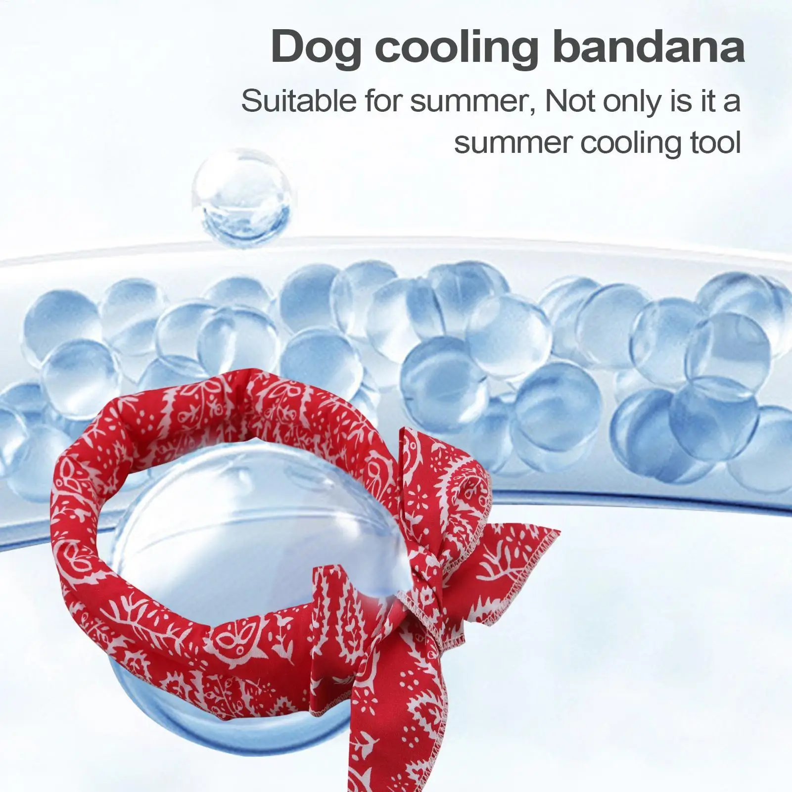Dog Cooling Bandanas Ice Scarf Breathable Absorbent Neck Wrap Towel Summer Cooler for Walking Hiking Travel Small Medium