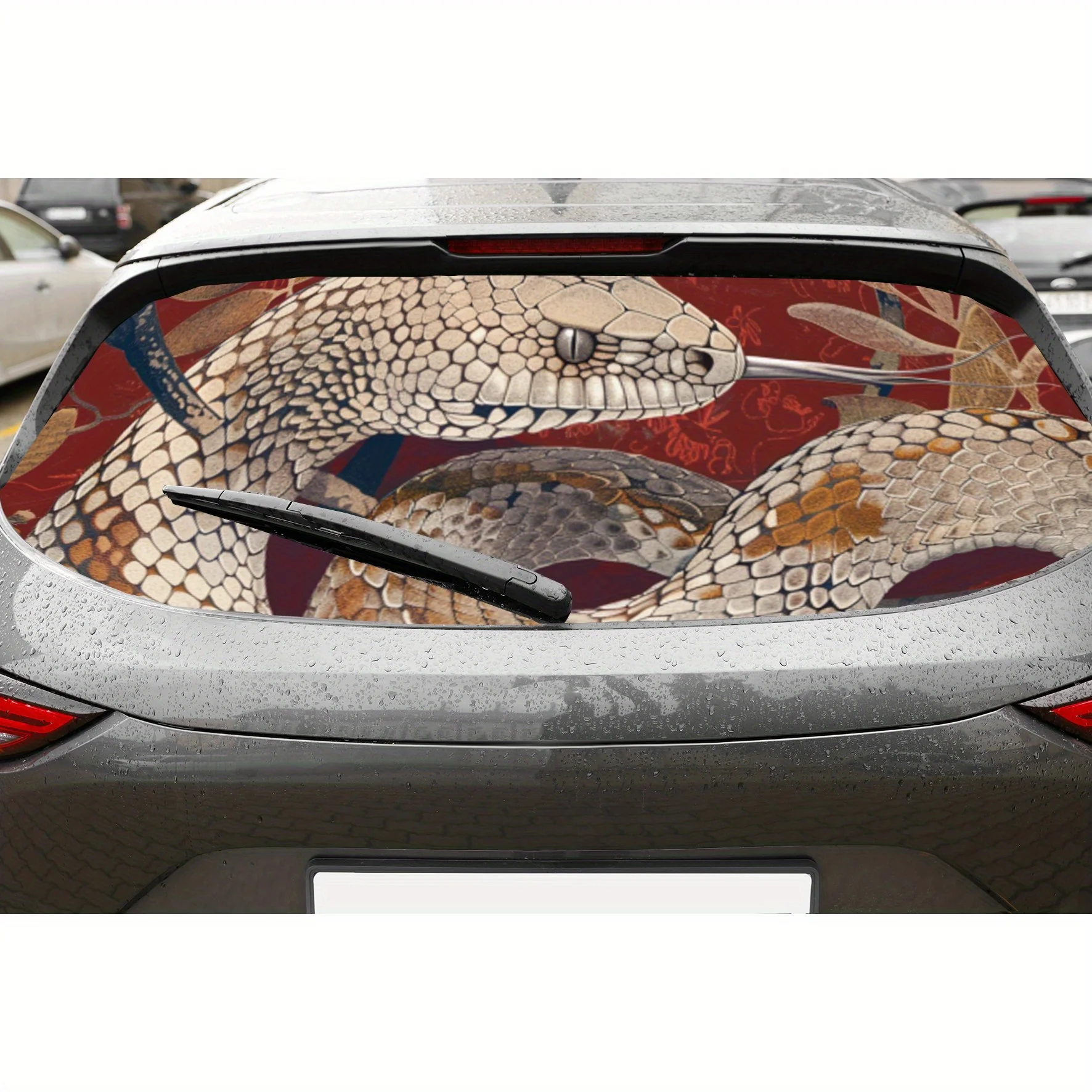 

Vintage and exquisite giant snake car rear window vinyl wraps sticker,auto art sticker,self-adhesive waterproof rear window deco