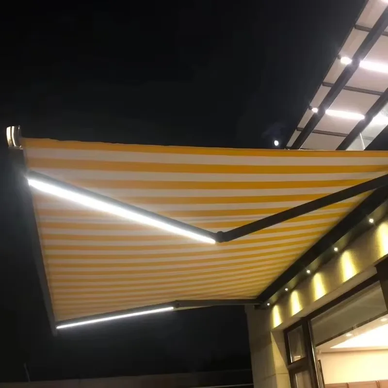 

Automatic Motorized Retractable Awning with LED Lighting | Perfect for Balcony & Patio Shade
