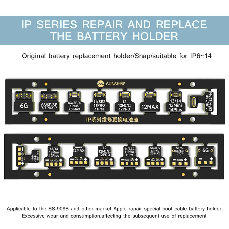 Sunshine IP Series Repair and Replace the Battery Holder Applicable to SS-908B Battery Contact Seat Replacement for IP6-14PM