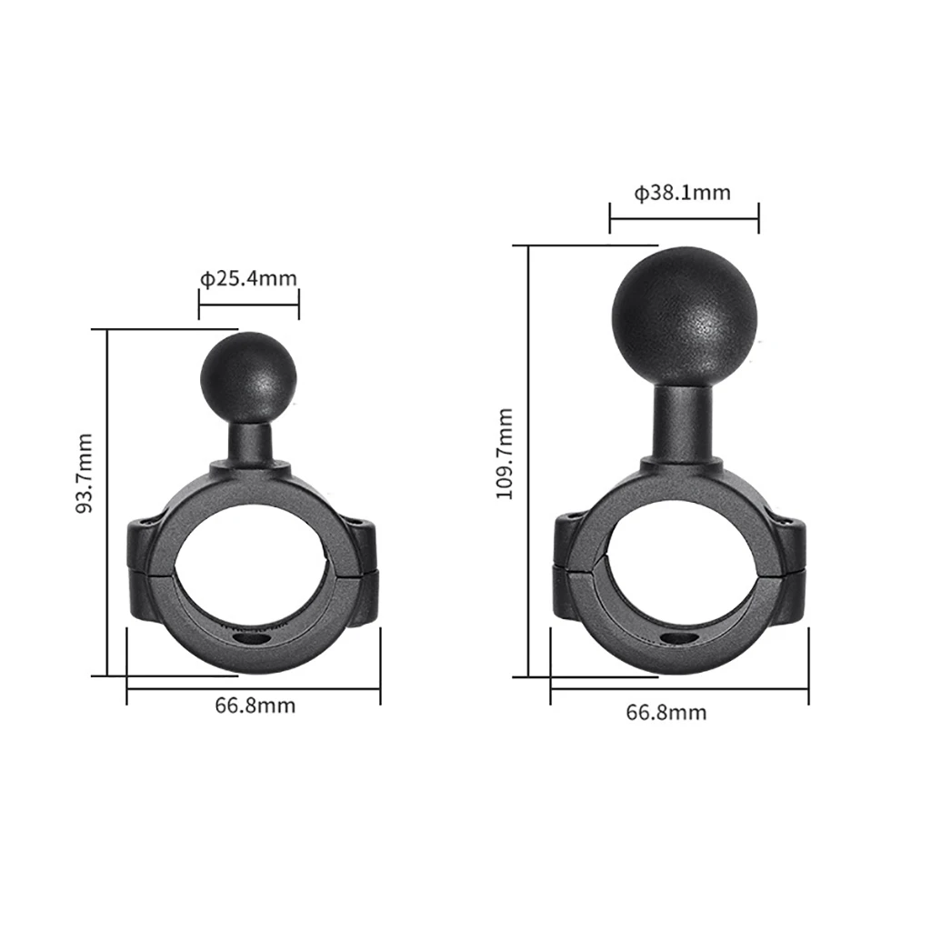 1/1,5 Zoll Kugelkopf halterung Adapter Motorrad Fahrrad Lenker Clip Klemme Rückspiegel Halterung Halterungen Zubehör – Detail 1
