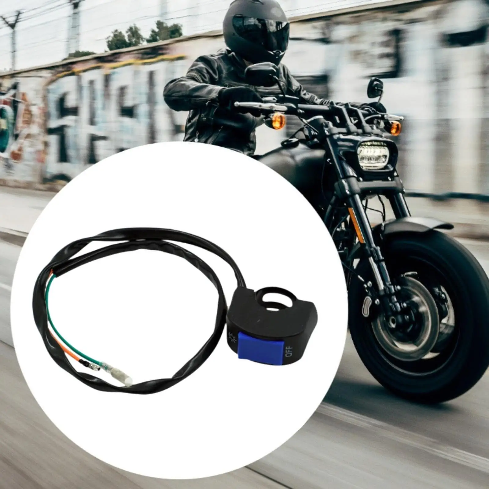 

Nylon Aluminum Motorcycle Handlebar Switch 7/8inch on Off Control Accessory for Dirt Bike Scooter Motorbike Lighting