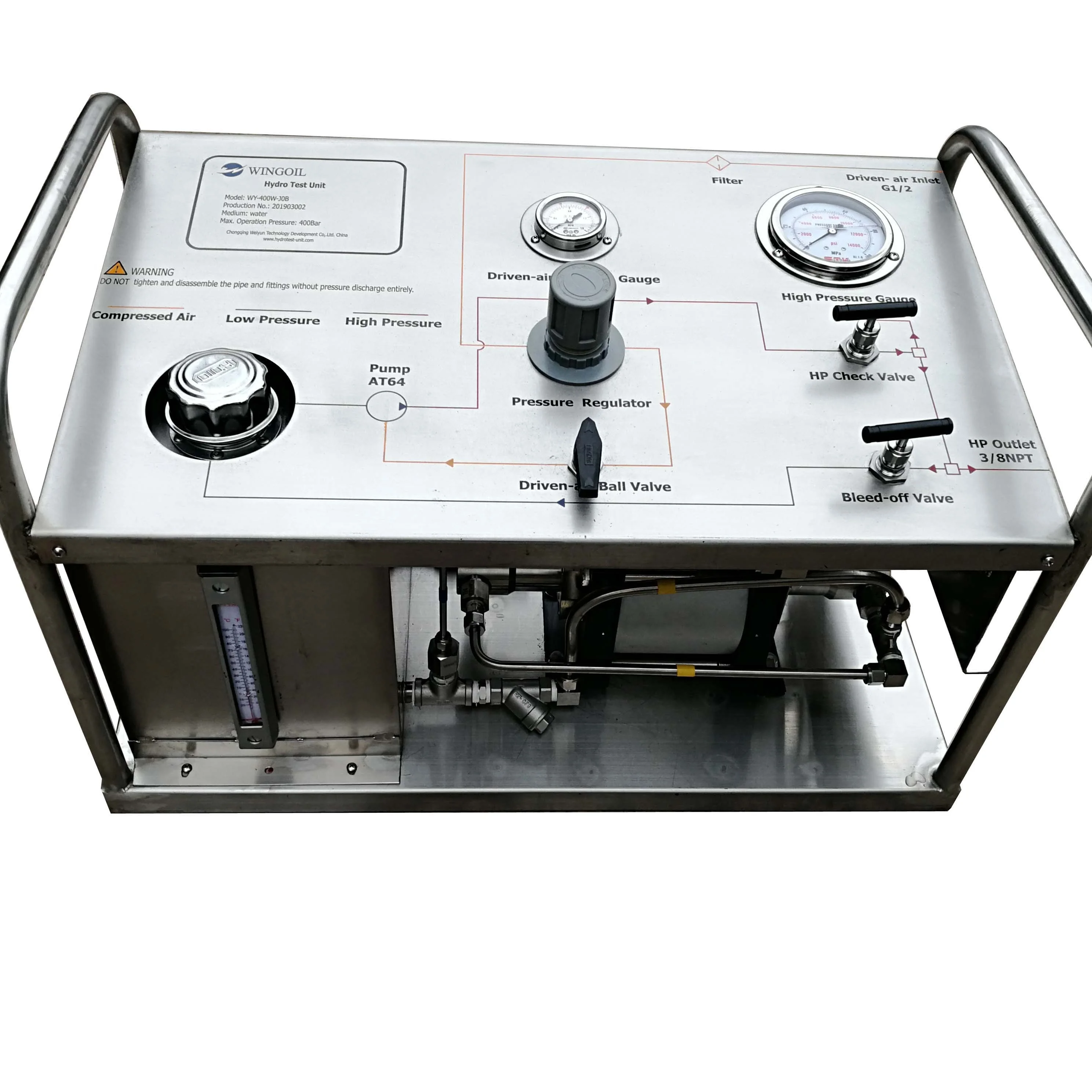 Portable Hydraulic Pressure Test Pump For Hose Hydrostatic Test