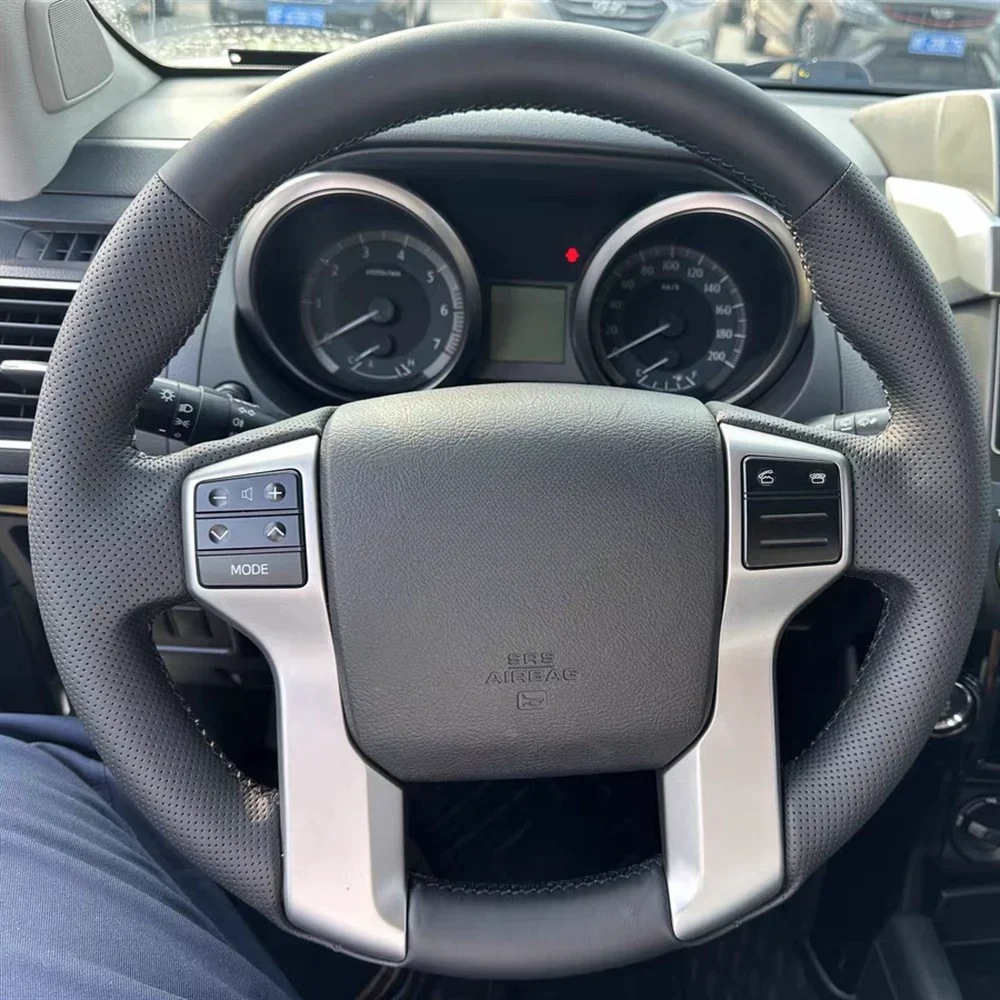 

DIY Car Steering Wheel Cover Microfiber Leather Accessories For Toyota Land Cruiser New Prado Tundra Tacoma 4 Runner