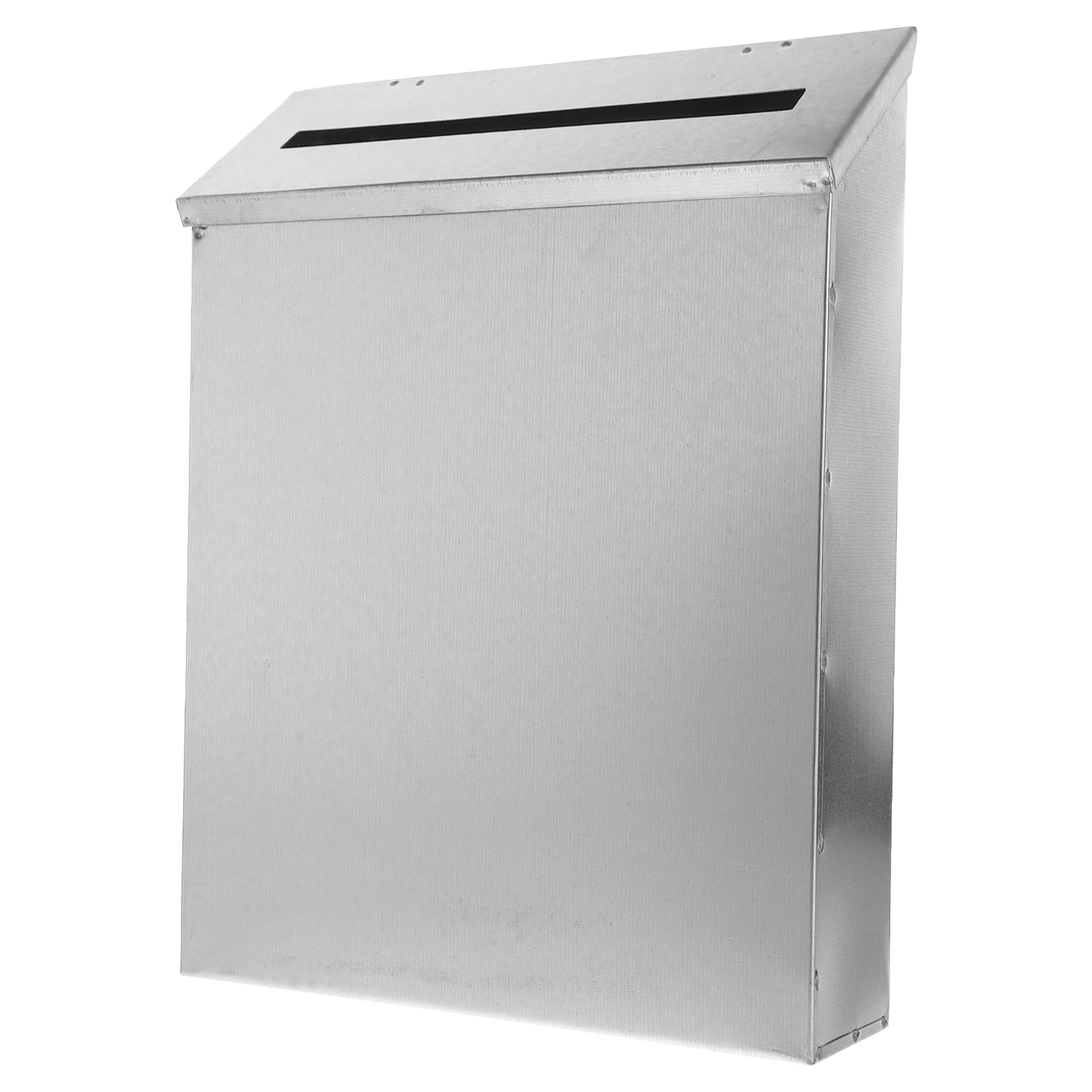 

Outdoor Wall Mount Mailbox Iron Suggestion Box with Rustic Design Spacious Storage for Exterior Wall Mounted Security