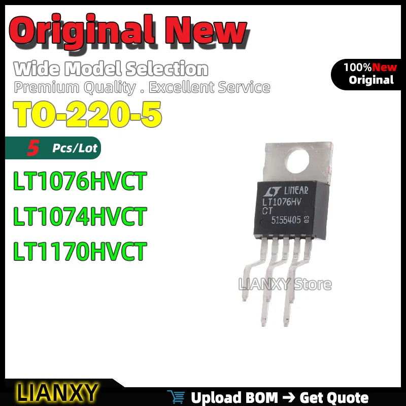 5pcs TO-220-5 LT1076HVCT LT1074HVCT LT1170HVCT Boost converter New Original