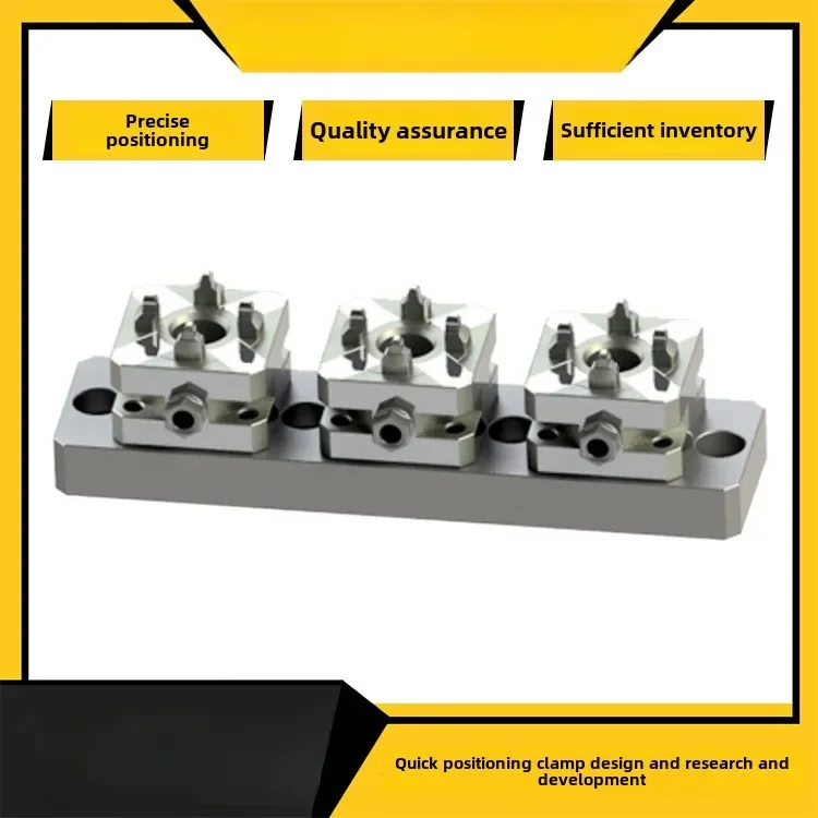 CNC positioning fixture, stainless steel 3-head manual chuck, automation system