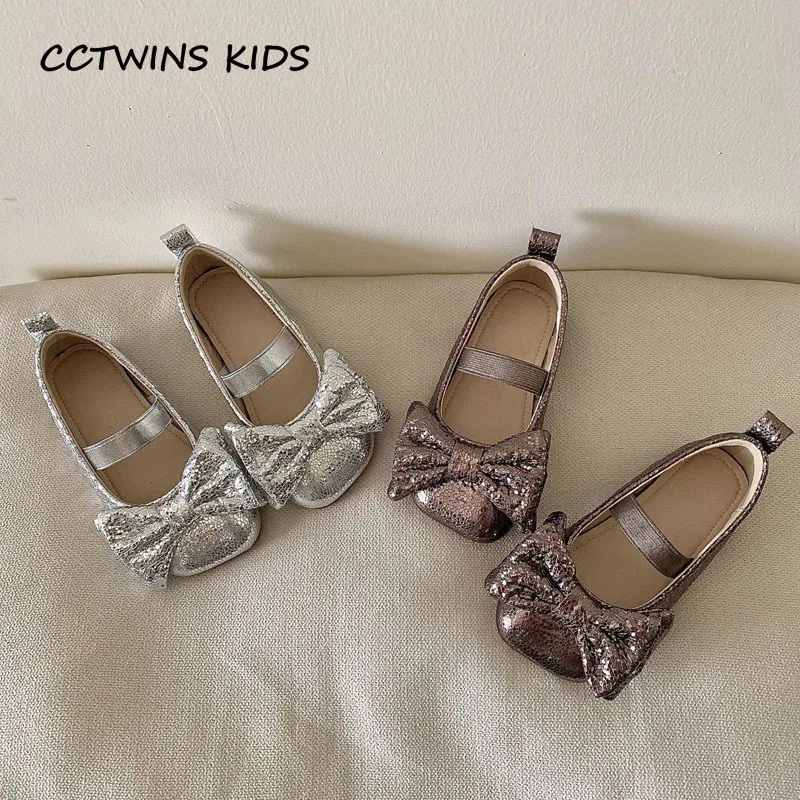 

Girls Shoes Autumn Toddler Kids Brand Princess Mary Jane Dress Party Ballet Flats Children Fashion Bowtie Glitter Soft Sole