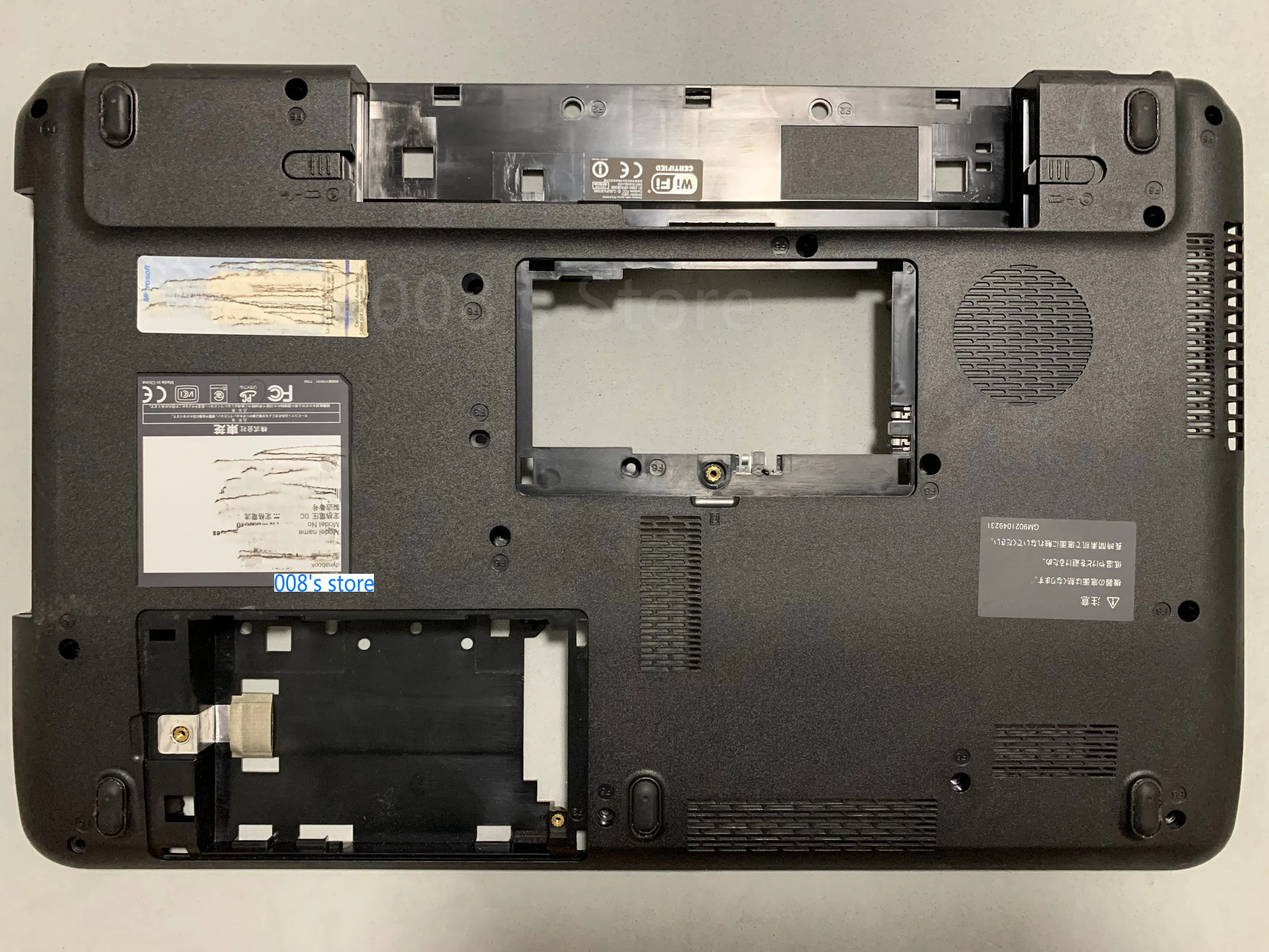 Bottom Case Used For Toshiba Satellite C650 C650D C655 C655D L650 L655 L650D L655D Lower Base Cover With Two USB Ports 15.6