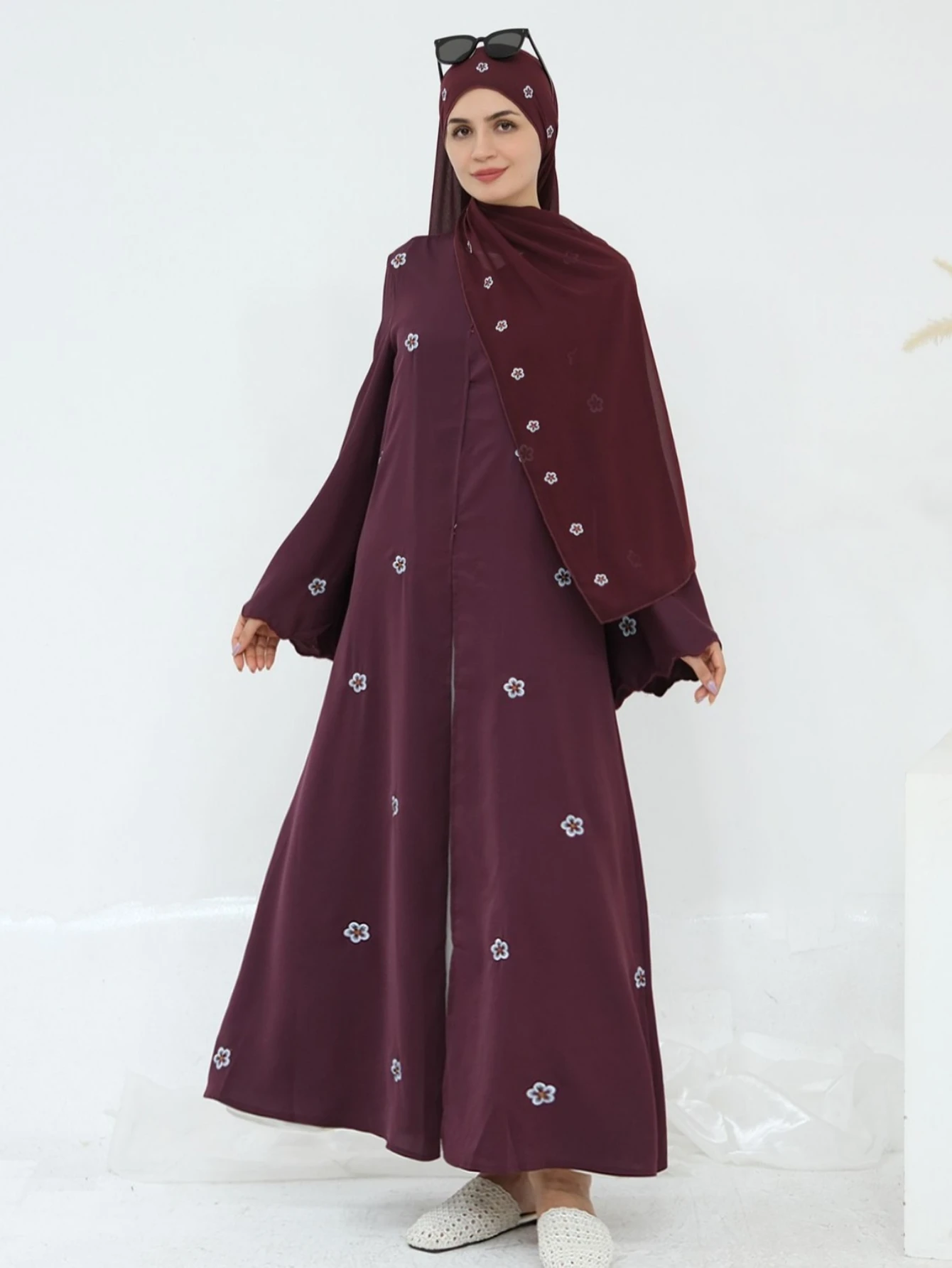 

Ид женский кардиган Абая платье шарф мусульманская вышивка Джалабия Рамадан вечерние арабский длинный халат марокко Дубай кафтан Vestidos Largo