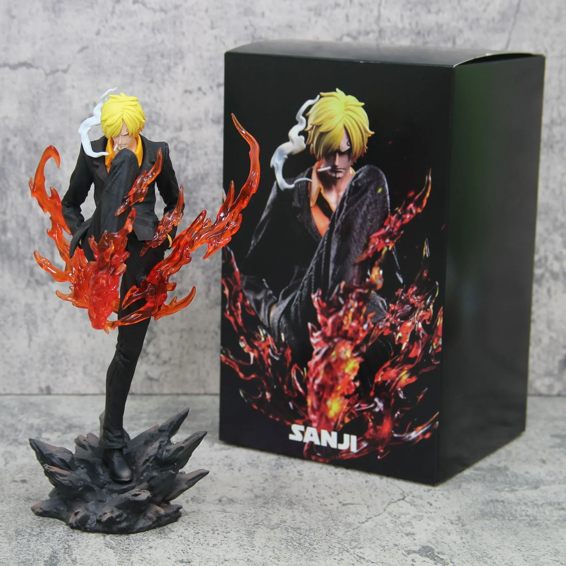 

In Stock Genuine Figurine, Sanji The Demon Standing, Flame Demon Kicking, Straw Hat, Three Combat Power Model Statue, Gift