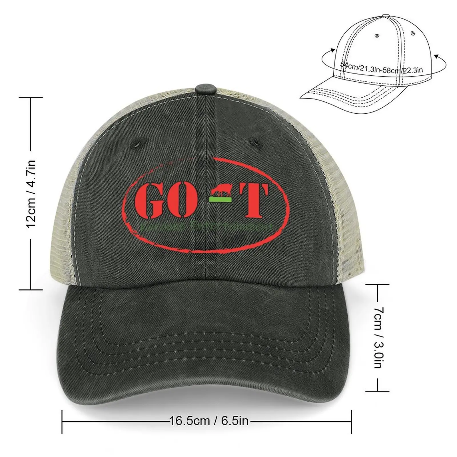 GO-T Karaoke Entertainment Logo Cowboy Hat Fluffy Hat Sun Hat For Children Caps Women Men's