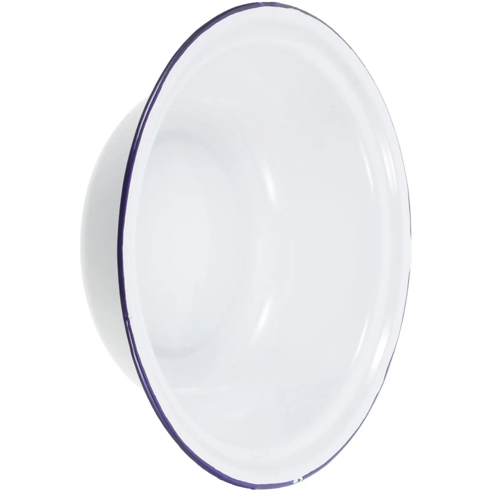 

Enamel Bowl Curled Edge Fruit Vegetable Enamel Salad Basin Enamelware Bowl Soup Basin Enameled Mixing Safe