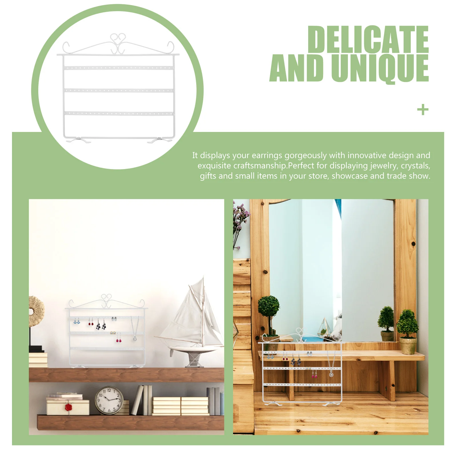 

Jewelry Display Rack Delicate Three-Layers Earring Storage Stand Desktop Jewelry Organizer Decorative Ear Studs Display Rack