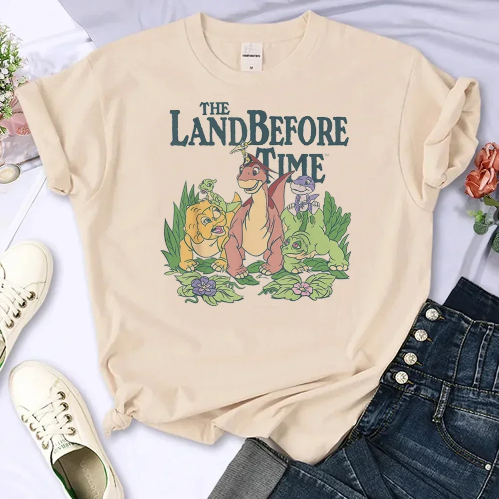 Ropa japonesa Harajuku camisetas de dinossauro de manga corta de verano para mujercamisetas de cómic para mujer