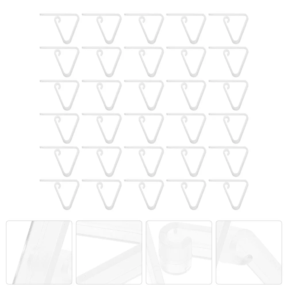 30Pcs Clear Plastic Tablecloth Clips Anti-Slip Table Cover Clamps Easy Install for Home Outdoor Picnic Table Tablecloth Clips
