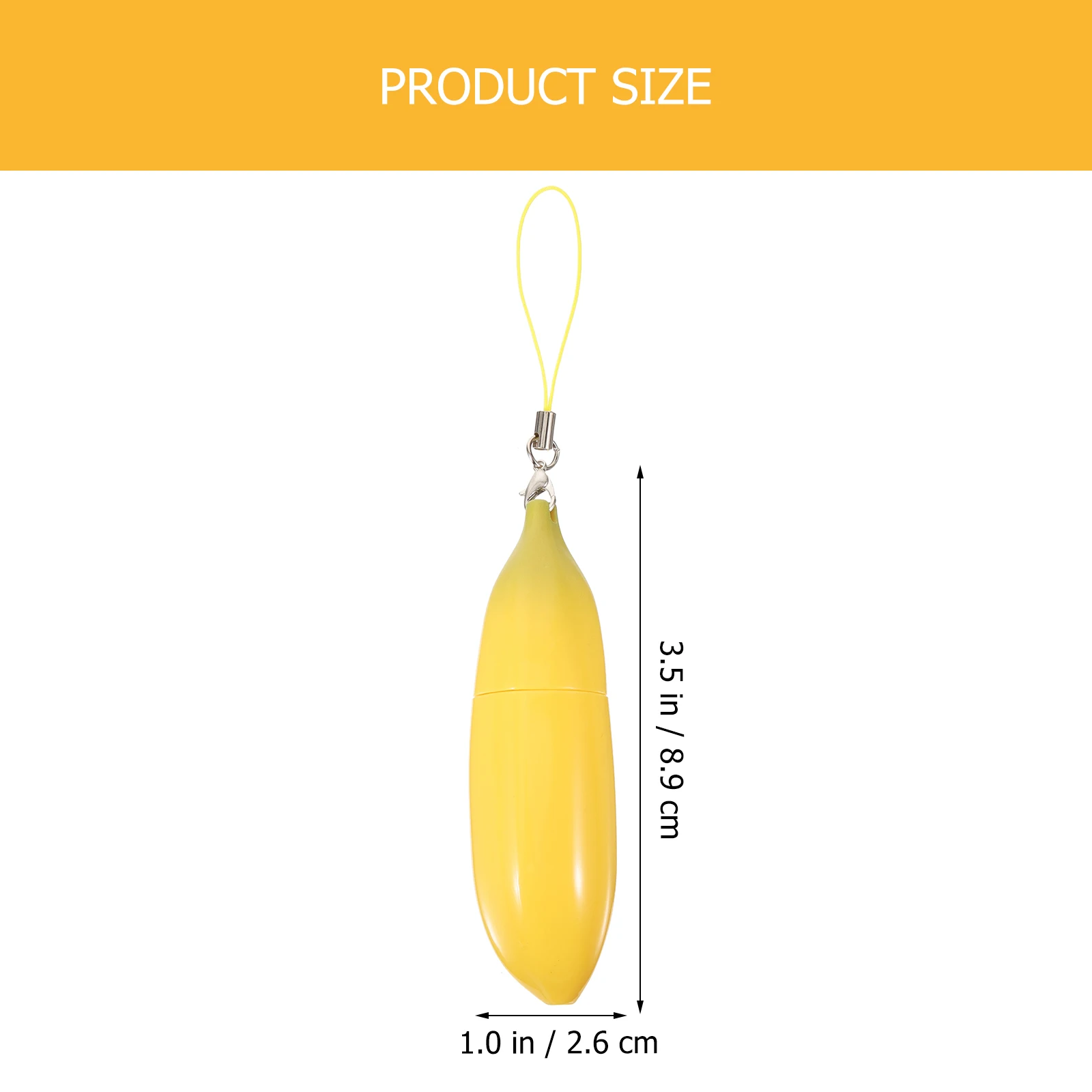 

6pcs 12 1MM Cute Cartoon Yellow Banana Lip Balm Tubes Empty Refillable Lipstick Containers Gloss Holder Travel Size DIY