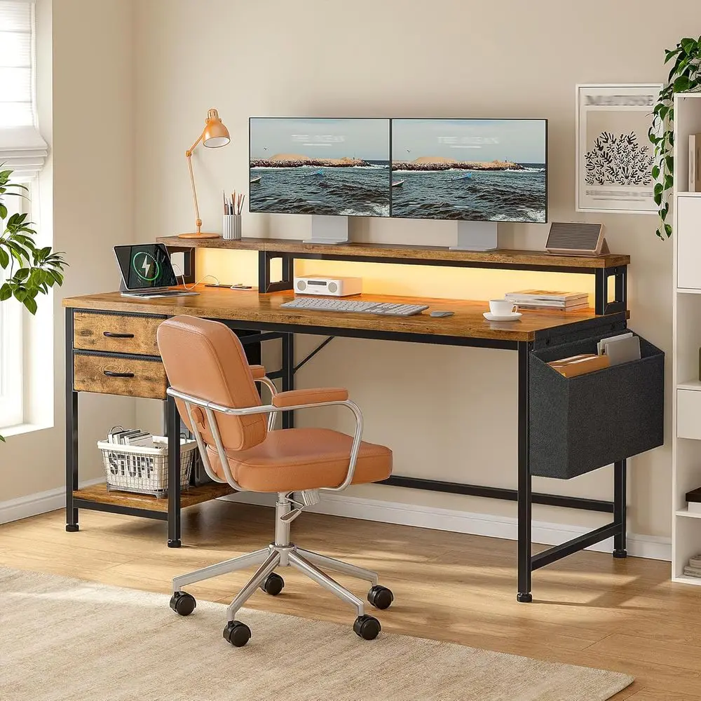 Compact 48 Gaming Desk with Wi - Rgb Light Strip review and price