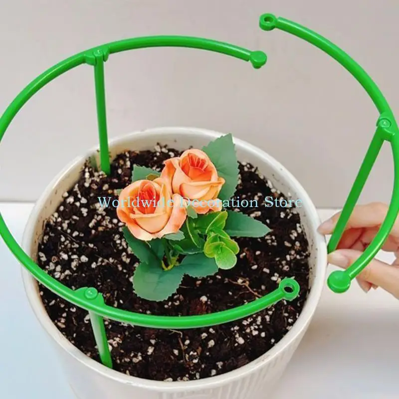 Q39B Conjunto 5 gaiolas redondas treliça tomate para jardim e potes Suporte planta