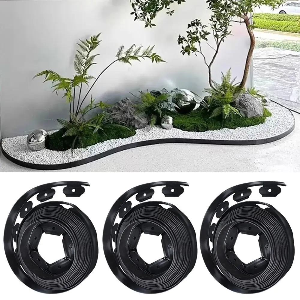 4X5cm Grass Stone Isolation Belt L-shaped 1Meter Retaining Board Tree Enclosure PE Plastic Landscaping Garden Garden Green Belt