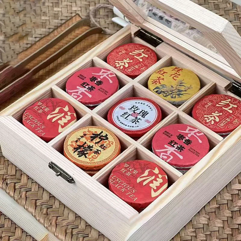 

Celebratory Festival Gifts 30 Various Puer Small Tea Ornament Box Colorful Pu'er Blacktea Packing Box Home Lovely NO Box Free