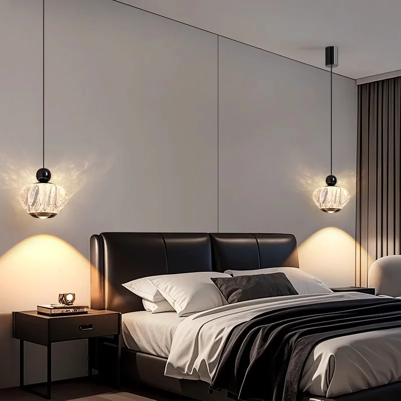 Lustre de cabeceira de espectro completo, entrada simples e moderna pode levantar lustre