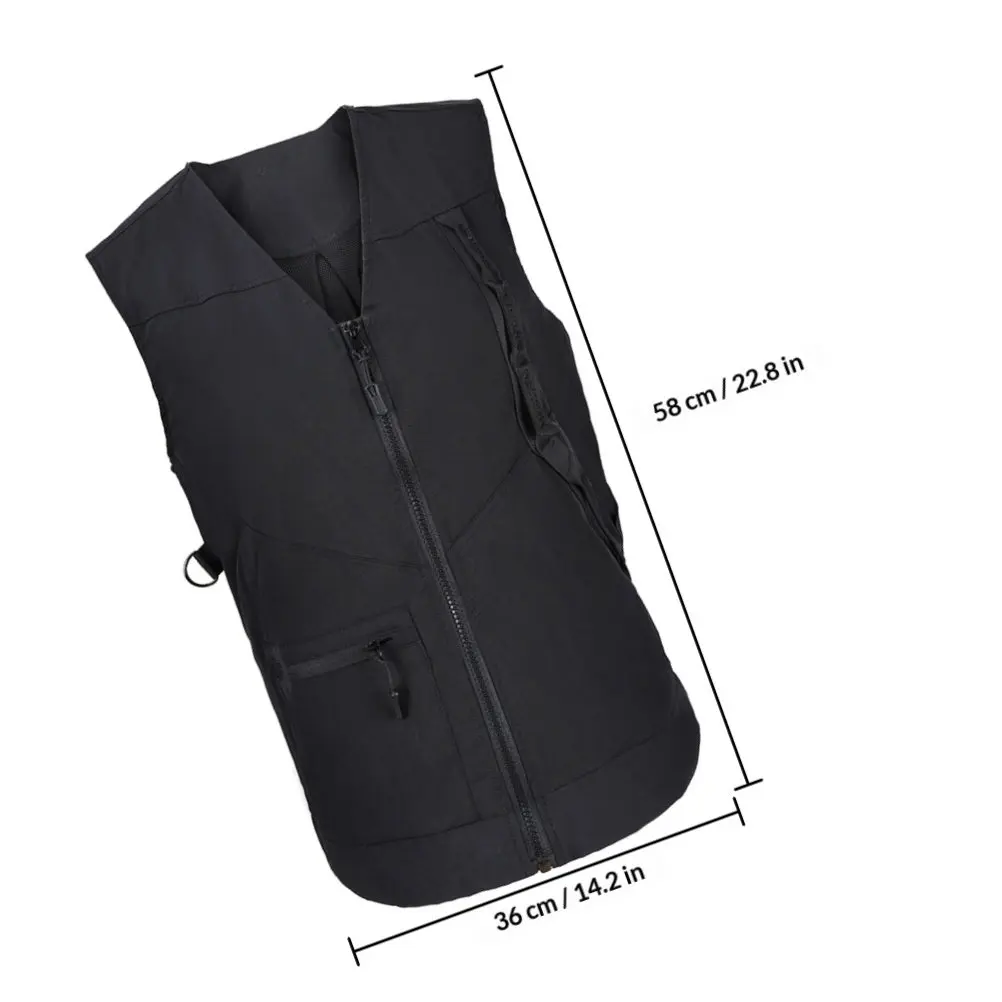 Pet Owner Clothing Dog Handler Trainer Vest Lightweight Breathable Water Resistant Mesh Lined Close Fit Waist 2 Large Zipper