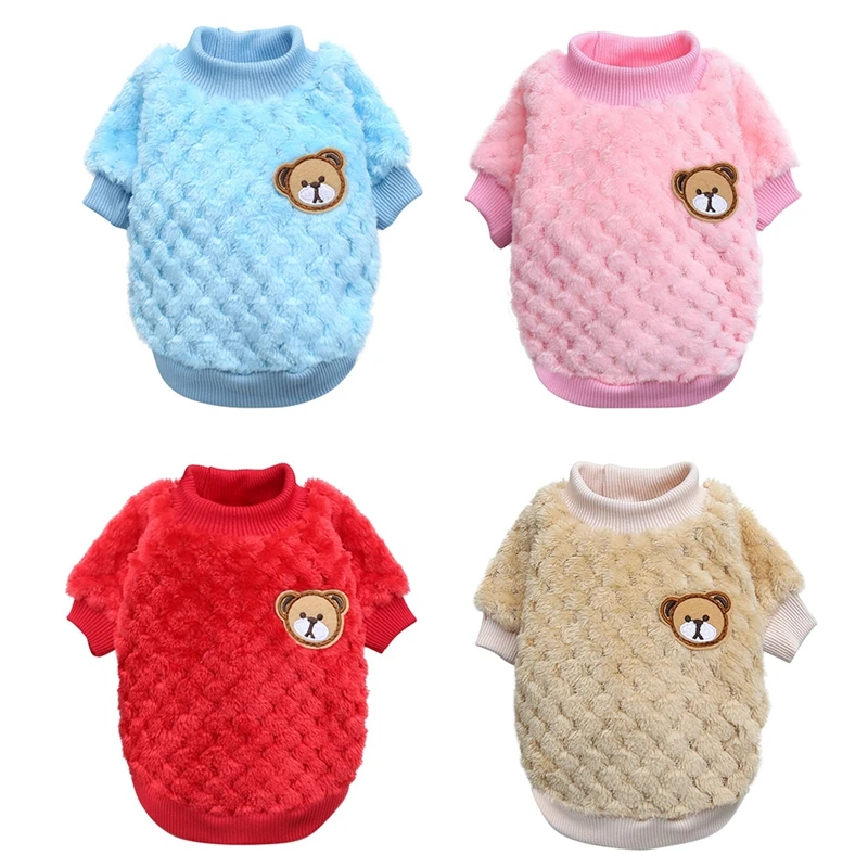 Warm Fleece Pet Clothes for Small Dogs Puppy Cat Pullover Autumn Winter Chihuahua Vest French Bulldog Costume Yorkie Pug Jacket