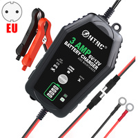6V 12V 3000mA Eu Plug Smart Battery Charger Automatic for Trickle Lithium LiFePO4 Lead-Acid Batteries Car Motorcycle Charger