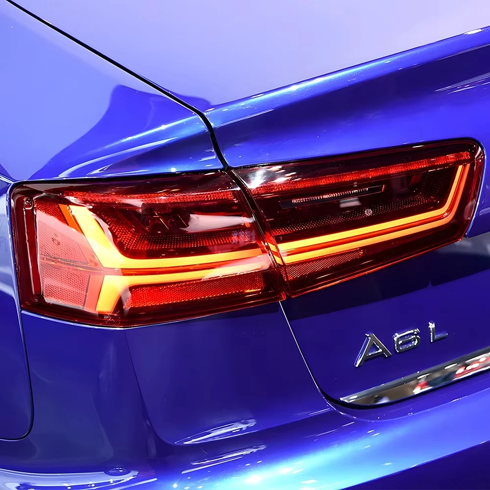 For Audi A6 C7 A6L S6 2012-2015 LED Upgrade Auto Rear Back Lamps Assembly Dynamic Turn Car Taillights Plug and Play Accessories