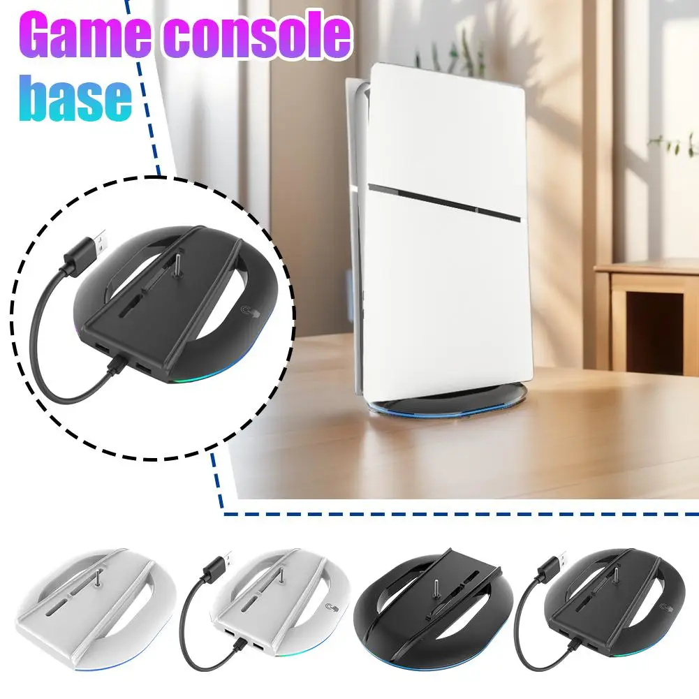 Anti-Slip Base Holder for PlayStation 5 Pro/Slim Digital & Disc Version Portable Vertical Stand for PS5 Game Console Base