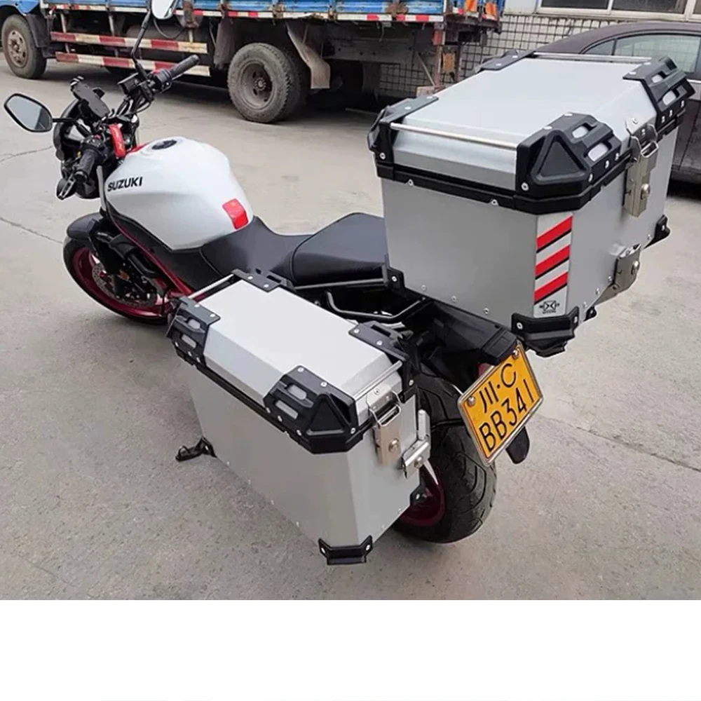 For Suzuki SV650 SV650X luggage rack modified with aluminum alloy side box bracket, trunk bracket, rear shelf, and cargo rack