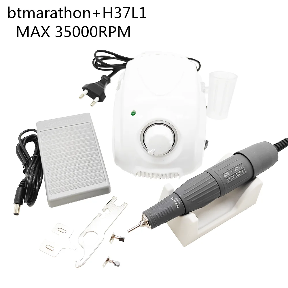 Máquina de Taladro de Uñas BT Marathon M3 de 65 W, 35K 45K H37L1 H200, Cortador de Fresado, Herramienta de Pulido Eléctrico, Máquina de Manicura y Pedicura