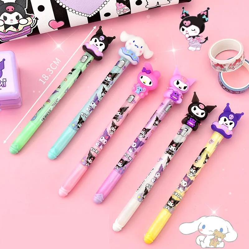 Imagem -04 - Lot Kawaii Stitch Light Gel Pen Cartoon Koala 0.5 mm Black Ink Signature Pens Promotional Gift Office School Supplies 36 Pcs