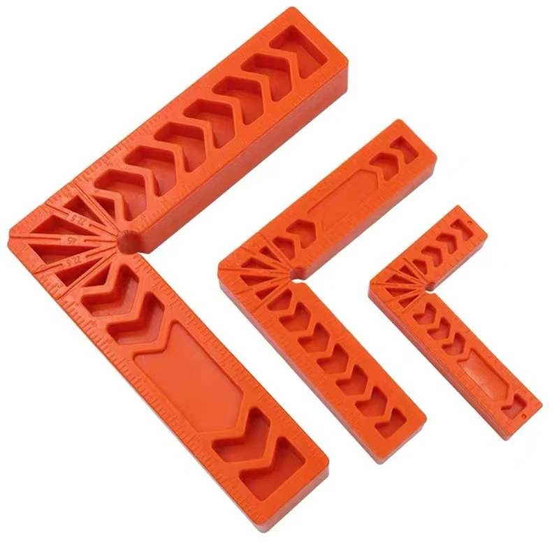 

3PCS Right-Angle Positioning Ruler 90 Degree Angle Ruler Carpenter's Marking Auxiliary Tool L-Type Fixed Tool Locator