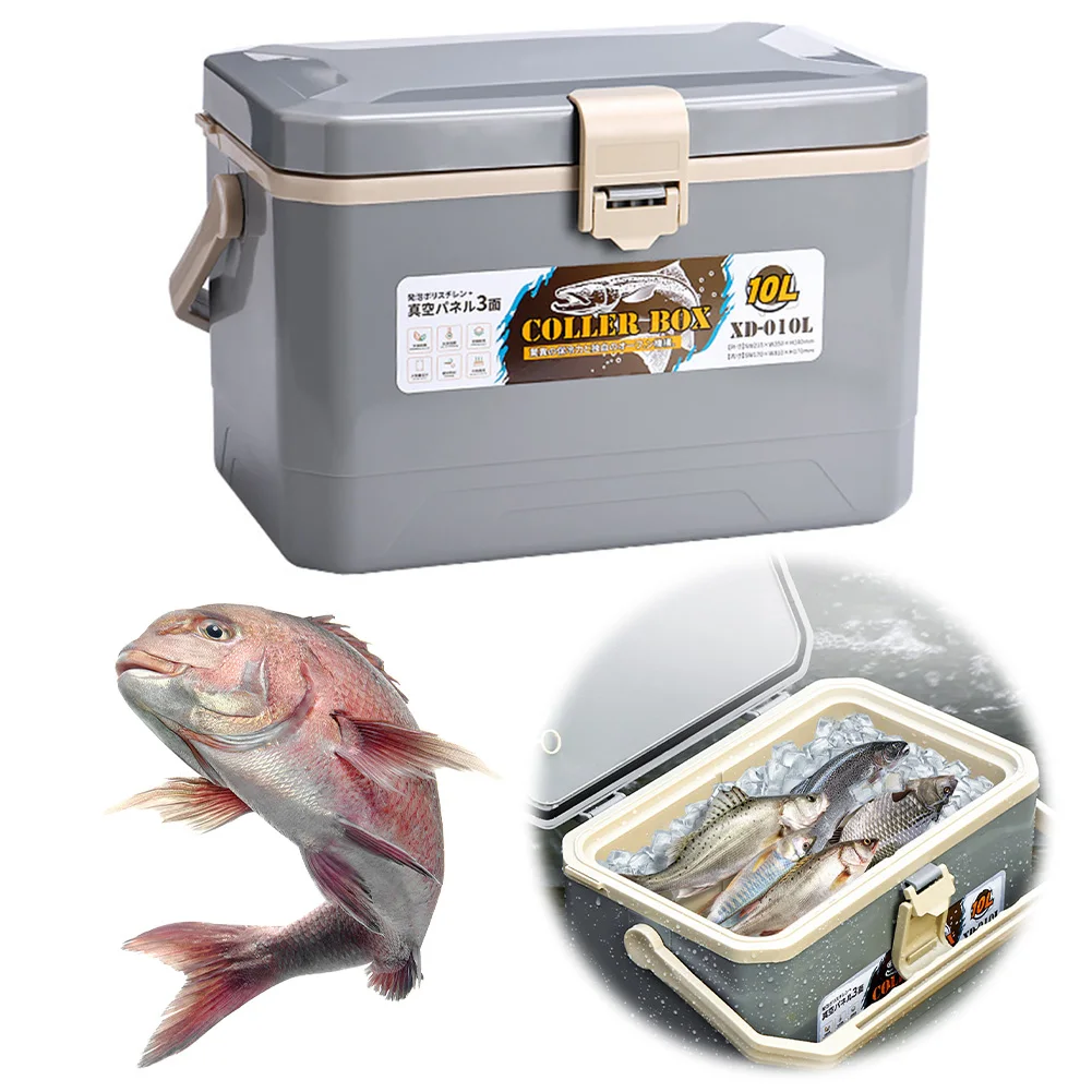 Live Fish Bucket Camping Cooler Box 10L Live Fish Bait Bucket Car Ice Bucket Fish Protection Bucket Fishing Accessories