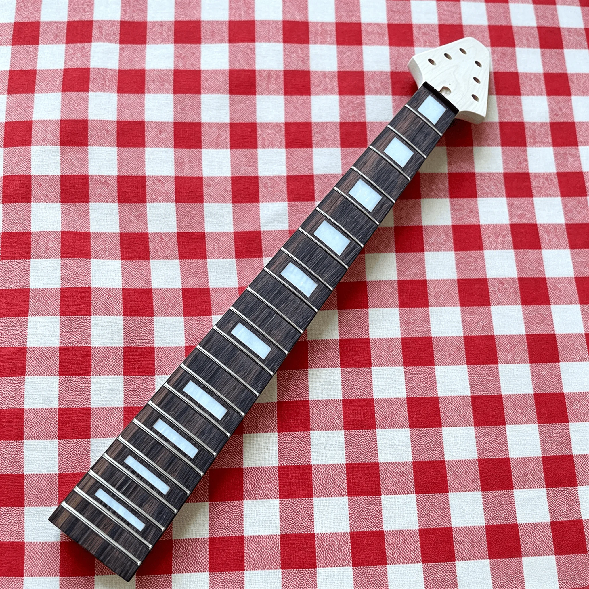 Flying V Unfinished DIY Electric Guitar Kit Mahogany Blank Body & Neck HH Humbuckers Black Pickguard Full Hardware Wiring Set view 3