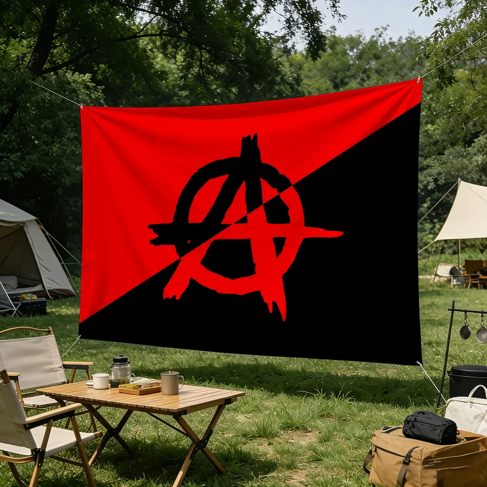 Anarchy flag Tapestries Outdoor Parties Bedrooms Living Rooms Dorm Rooms Wall Decor Banners Gifts
