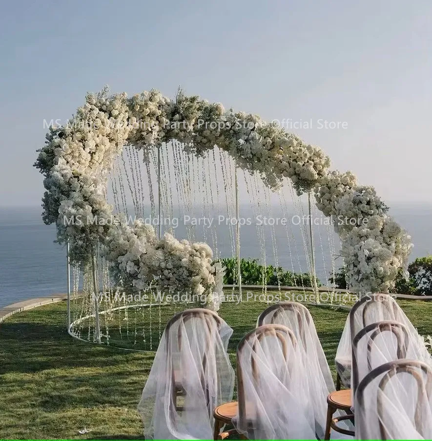 

This popular semi-circular curved backdrop has a beautiful design and is ideal for stage decoration and weddings.