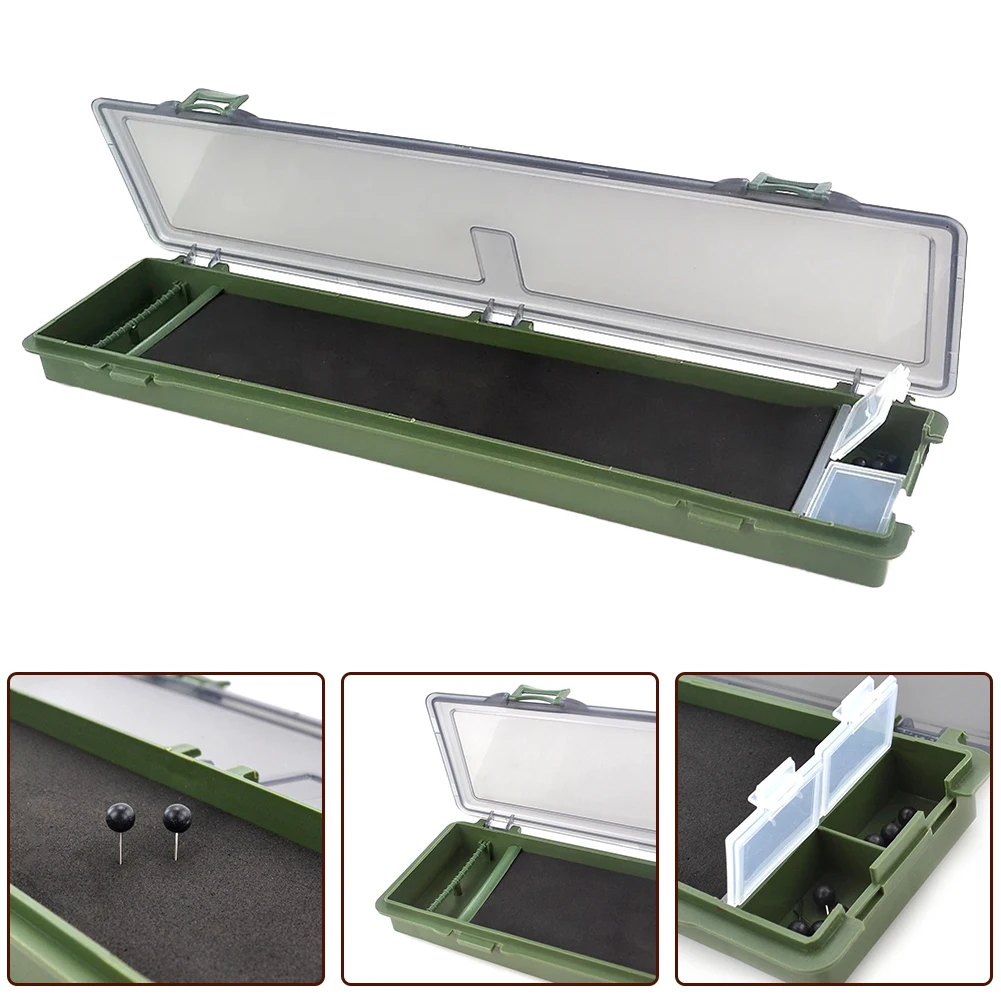 Carp Fishing Tackle Box Stiff Hair Rig Board With Pins Carp Fishing Rig Box Wallet Rig Storage Box Suitable For Outdoor Fishing