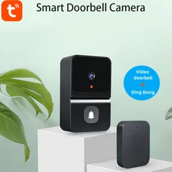 Tuya-videoportero inteligente con WiFi para el hogar, intercomunicador bidireccional de protección de seguridad interior, visión nocturna, timbre recargable con cámara