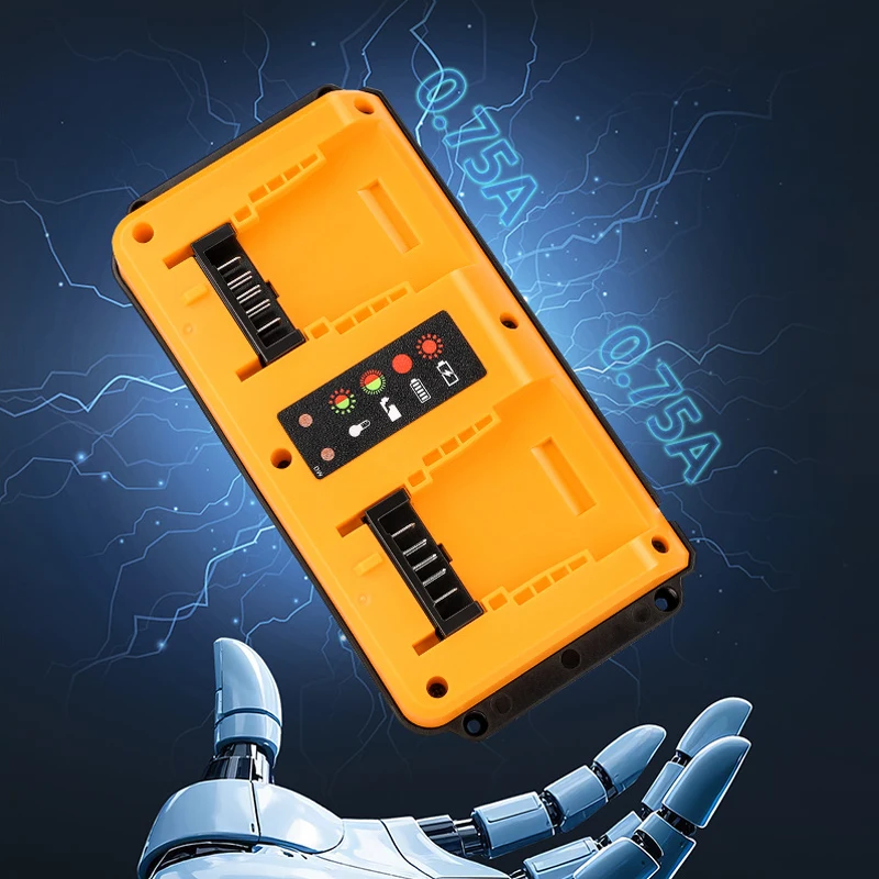 Dewalt 18V-20V 리튬 배터리 휴대용 듀얼 포트 충전기 DCB207 DCB206 DCB204 DCB203 충전식 90W 고속 충전기 EU 플러그